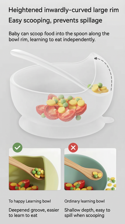 Spill-Proof Silicone Bowl for Children
