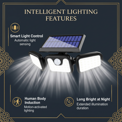 Three-head Solar Light