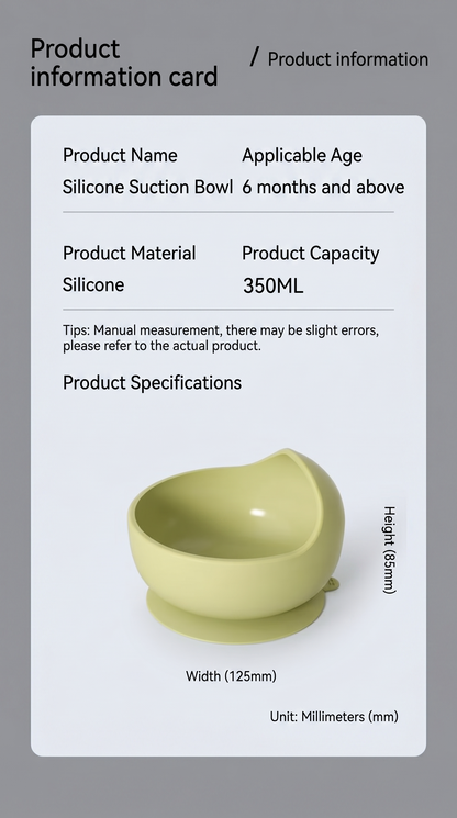 Spill-Proof Silicone Bowl for Children