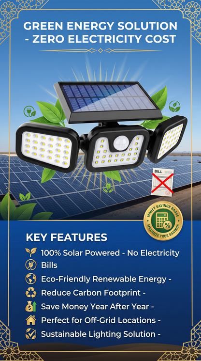 Three-head Solar Light