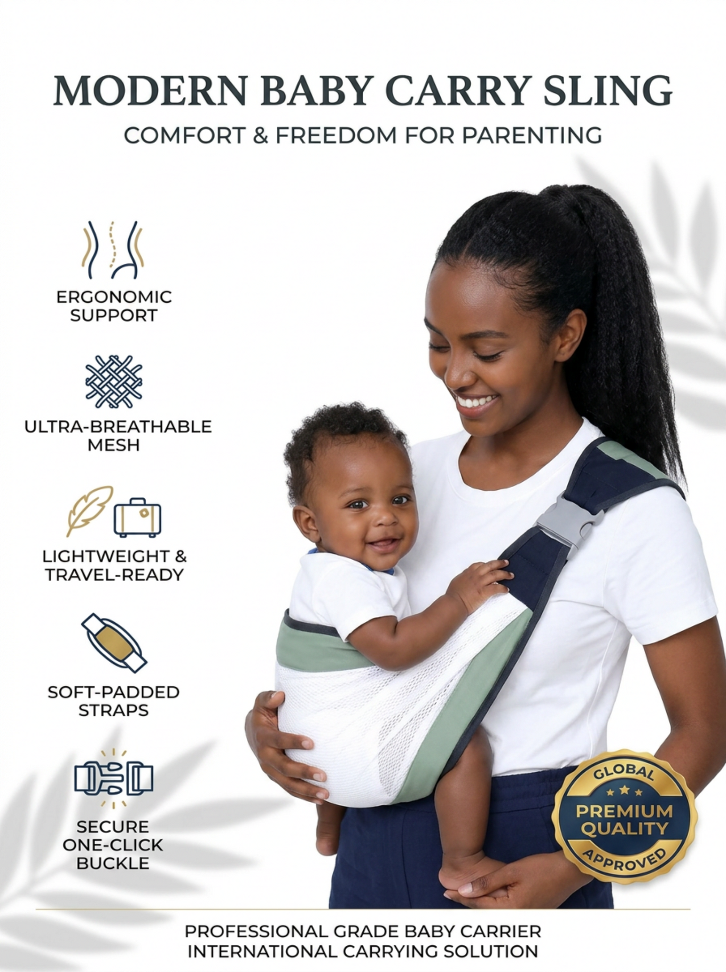 Baby Carrier (Breathable & Minimalist Style)