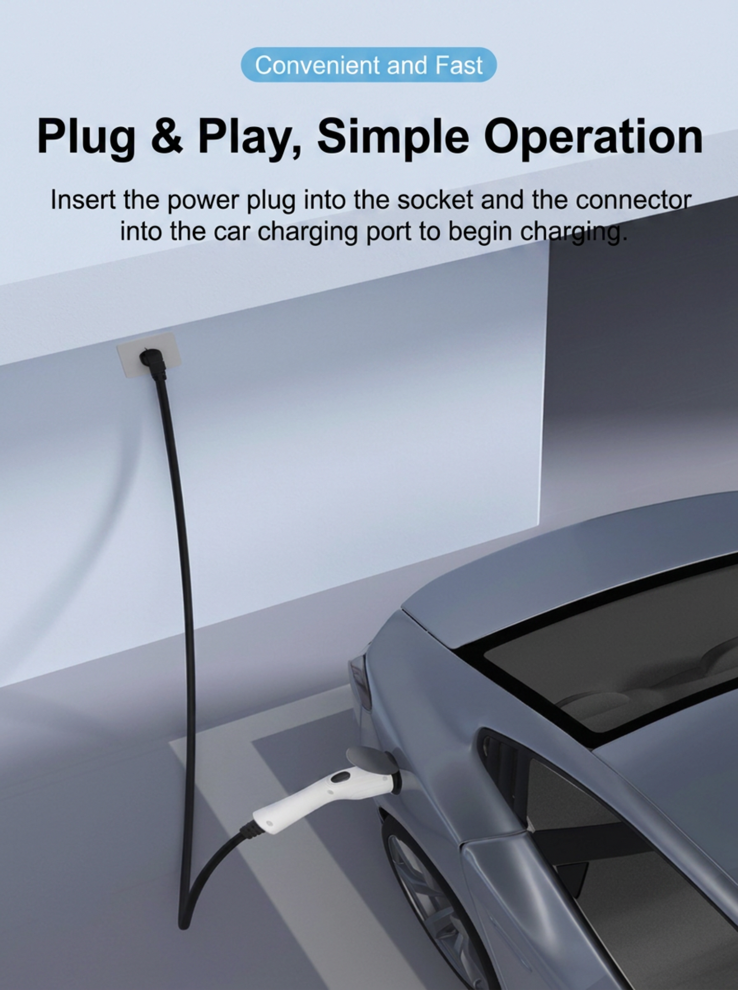 Portable electric vehicle charging device