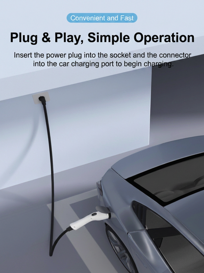 Portable electric vehicle charging device