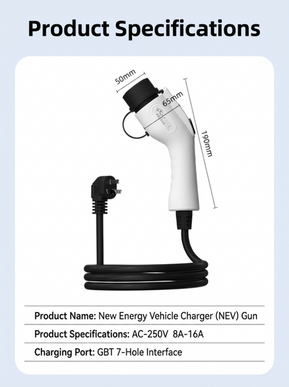 Portable electric vehicle charging device