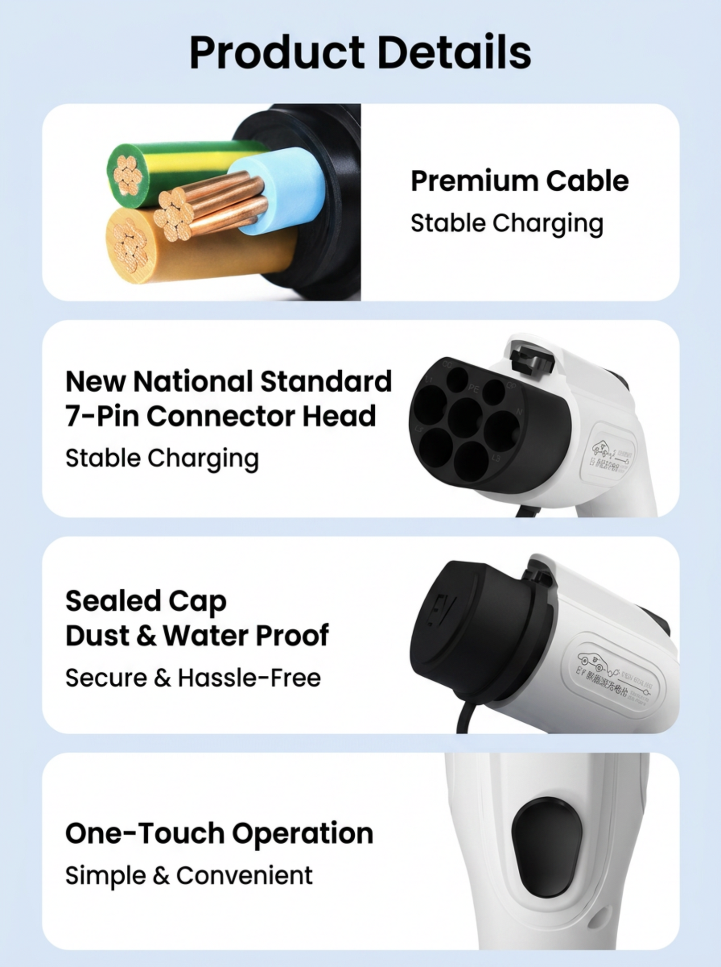 Portable electric vehicle charging device