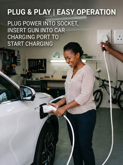 Portable electric vehicle charging device