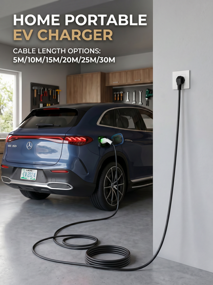 Portable electric vehicle charging device