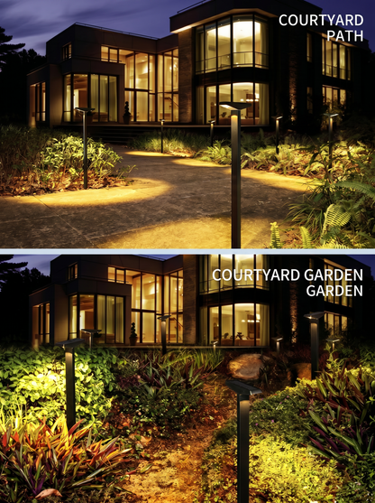 Solar-powered decorative garden lights