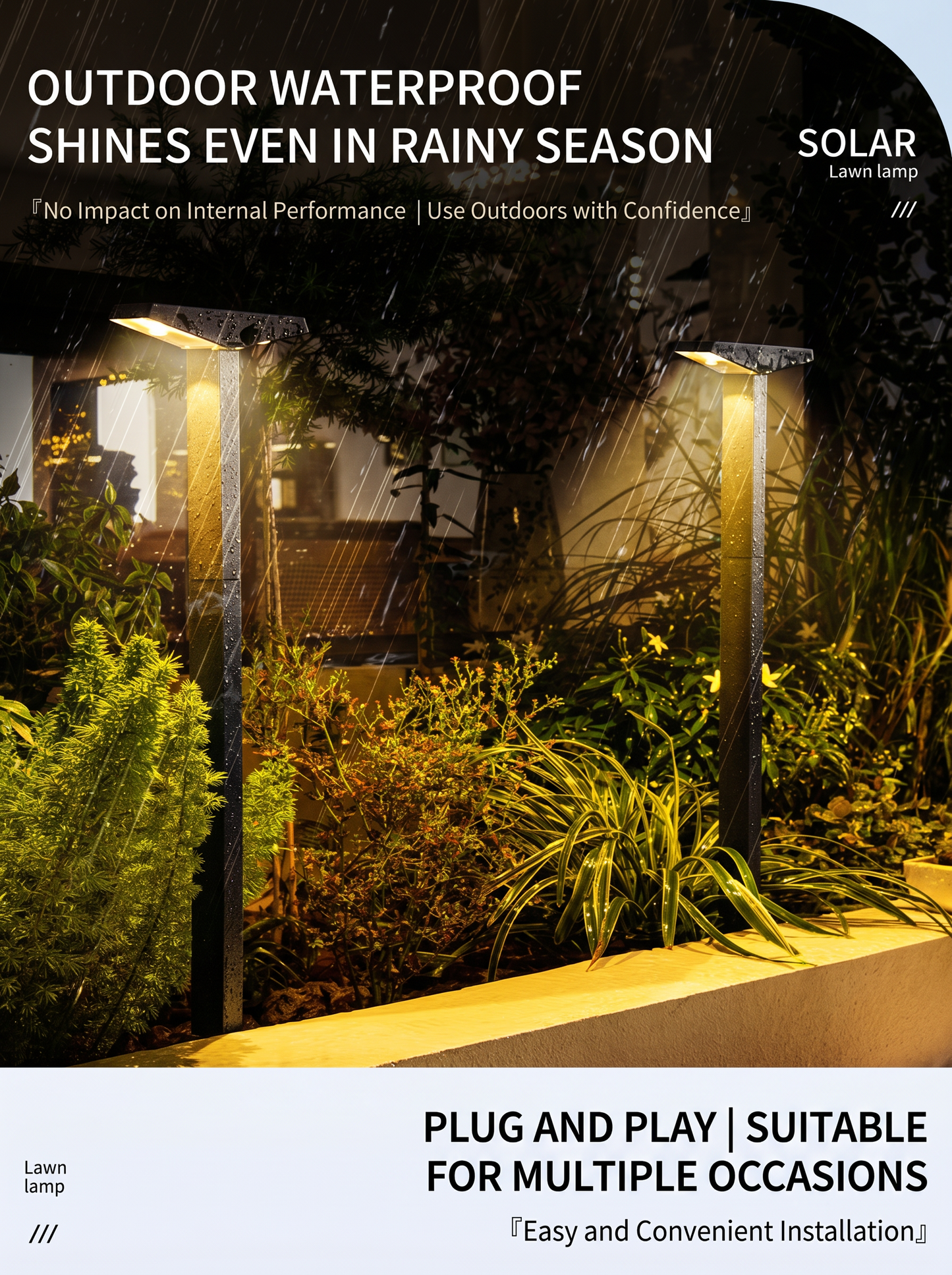 Solar-powered decorative garden lights
