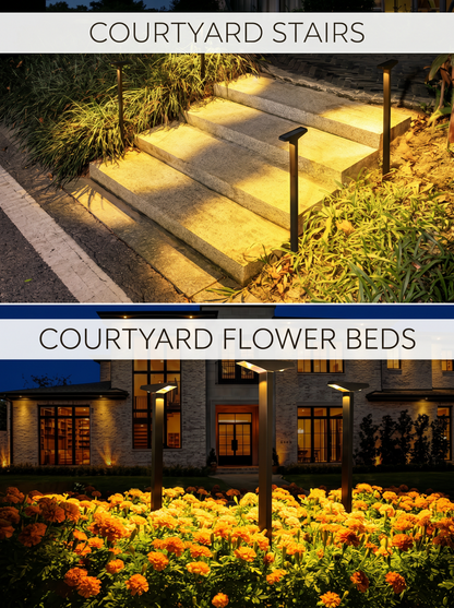 Solar-powered decorative garden lights