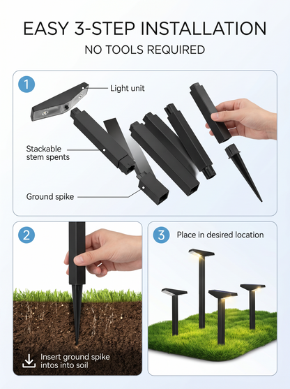 Solar-powered decorative garden lights